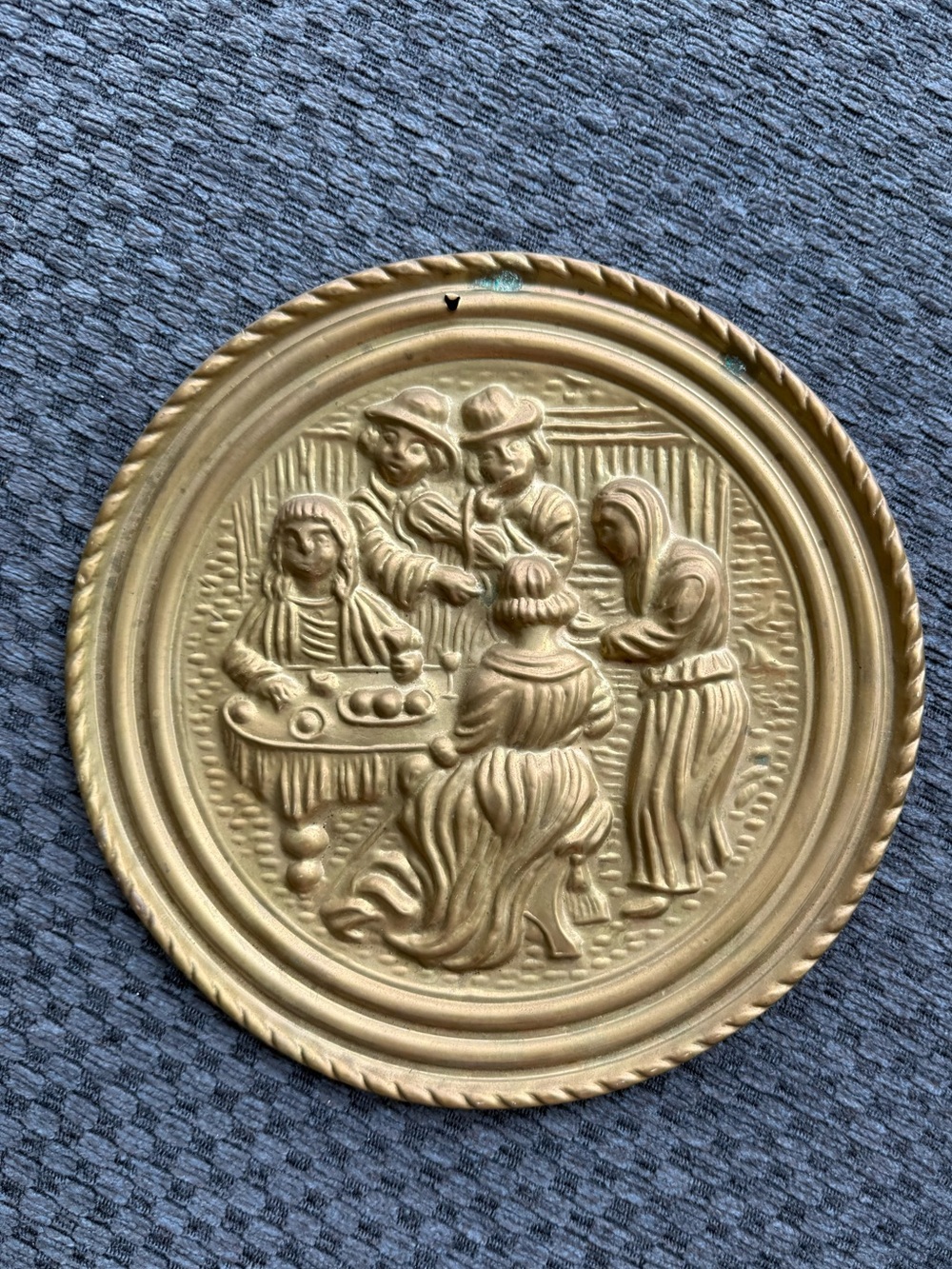 Vintage Gold Decorative Wall Plaque - Home Wall Decor